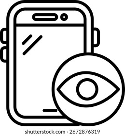 Diseño de icono de Vector de línea de vista