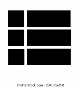 
View list icon isolated on white background 