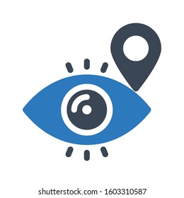 view location vector glyph color icon 