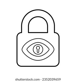 View Lock Icon In Outline Style