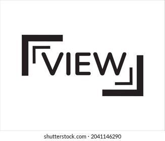 VIEW LOGO CAMERA LOGO BLACK AND WHITE