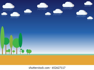 view of the Meadow flat design paper design
