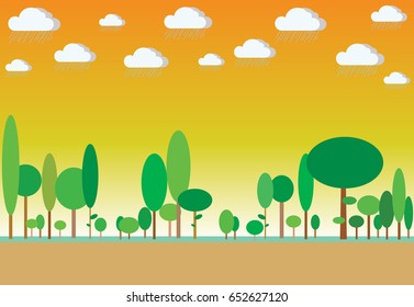 view of the Meadow flat design paper design
