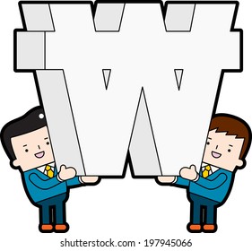 The view of men are holding a sign 