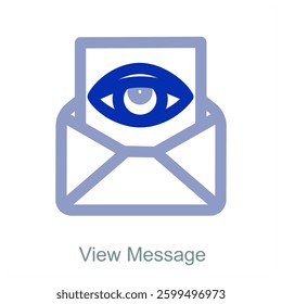 View Message and communication icon concept