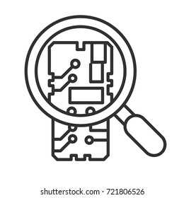 view microplate under a magnifying glass