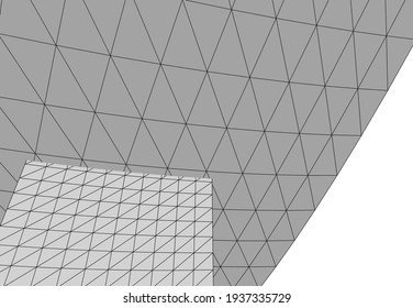 View of modern architecture 3d illustration