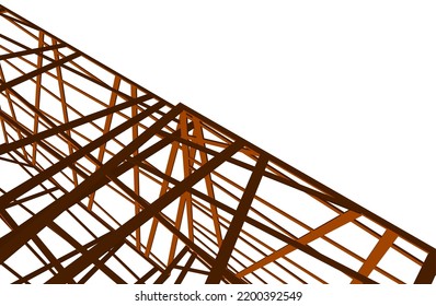 Vista de la arquitectura moderna 3d ilustración