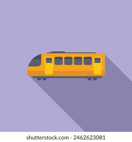 View modern tram icon flat vector. High speed move. Transit electric