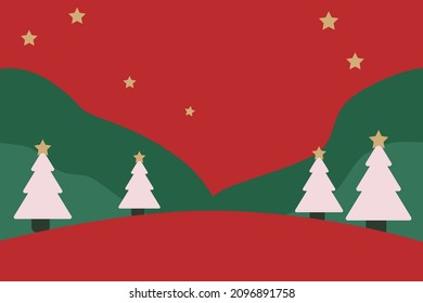 view of mountains and trees on christmas eve 