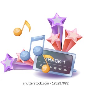 Las vistas al reproductor de música 