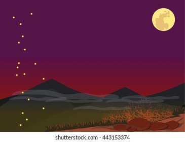 view nature night winter