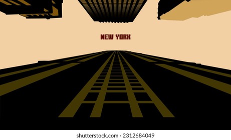 Arriba vista Nueva York, vector de alta calidad