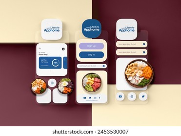 View nutritional counter app vector design in eps 10