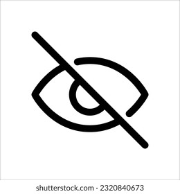 View off icon. Unsee icon. Vector illustration on white background