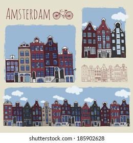 View of old European houses.