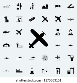 view of the old plane from above icon. Airport Icons universal set for web and mobile