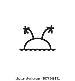 
the view on the sea icon, vector illustration on white background.