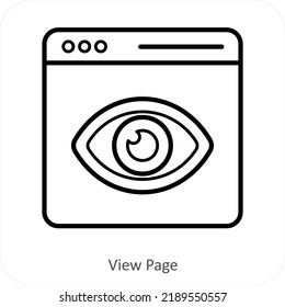 View Page And Webpage Icon Concept