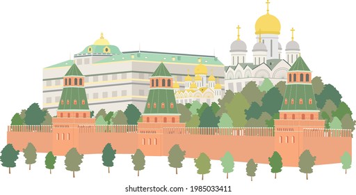 Vista de una parte del complejo del Kremlin