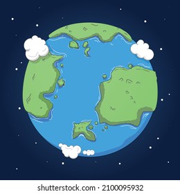 View of the planet earth from space