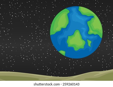 View of planet earth from the space