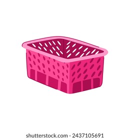 view plastic crate cartoon. vegetable basket, bin fish, grocery industry view plastic crate sign. isolated symbol vector illustration