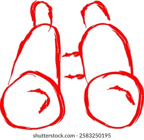view point icon in Doodle style