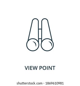 View Point icon. Simple line element from navigation collection. Filled View Point icon for templates, infographics and more.