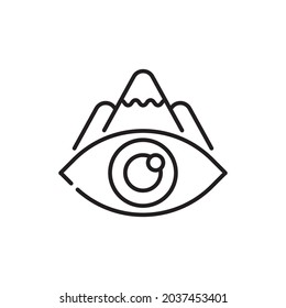 Ilustración de estilo de icono de contorno vectorial de punto de vista. archivo Eps 10