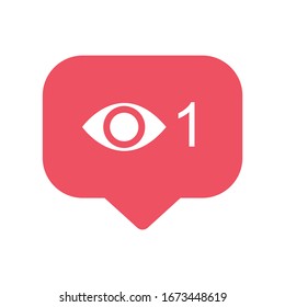 View popular icon notification symbol instagram. Button for social media