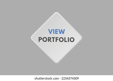 view portfolio text Button. view portfolio Sign Icon Label Sticker Web Buttons
