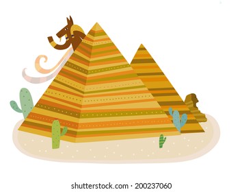 The view of pyramid 