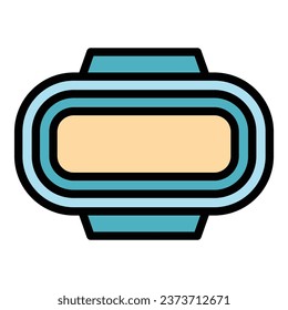 Vektorgrafik des Rennstreckensymbols anzeigen. Rennstrecke. Straßenfarbe starten