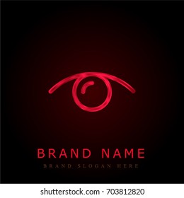 View red chromium metallic logo