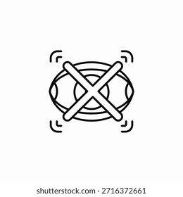 Ver Vector de signo de icono de restricción