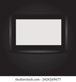 Vista de la pantalla en un cine. Ilustración vectorial sin AI.