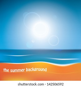 view of the sea. summer background. vector eps10
