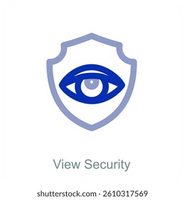 View Security and safety icon concept