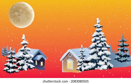 view of several home is in snow during Christmas night