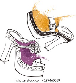The view of shoes 
