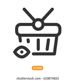 View Shopping Cart Vector Icon