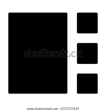 View sidebar icon isolated vector illustration on white background. High quality black style layout vector icons