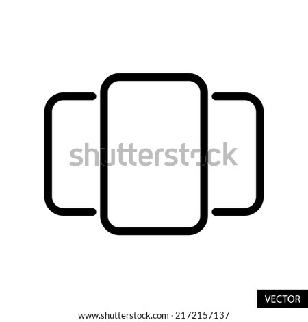 View similar products vector icon in line style design for website design, app, UI, isolated on white background. Editable stroke. EPS 10 vector illustration.