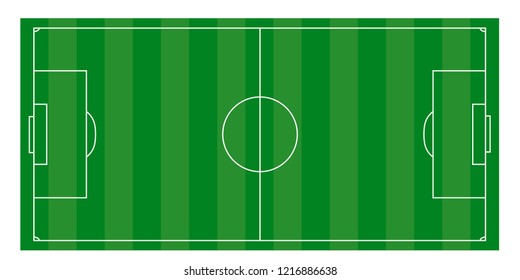 View of a soccer field. Vector illustration design