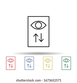 View statistics multi color icon. Simple thin line, outline vector of online and web icons for ui and ux, website or mobile application