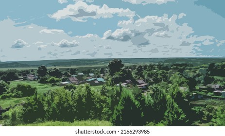 View of the summer village.