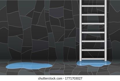vistas a la piscina sin agua