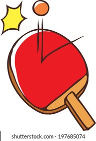 The view of table tennis racket 