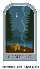 A view of a tent in the wilderness.
